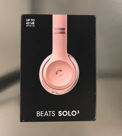 Beats Solo3 Wireless On-Ear Headphones - Apple W1 Headphone Chip, Class 1 Bluetooth, 40 Hours of Listening Time, Built-in Microphone - Rose Gold