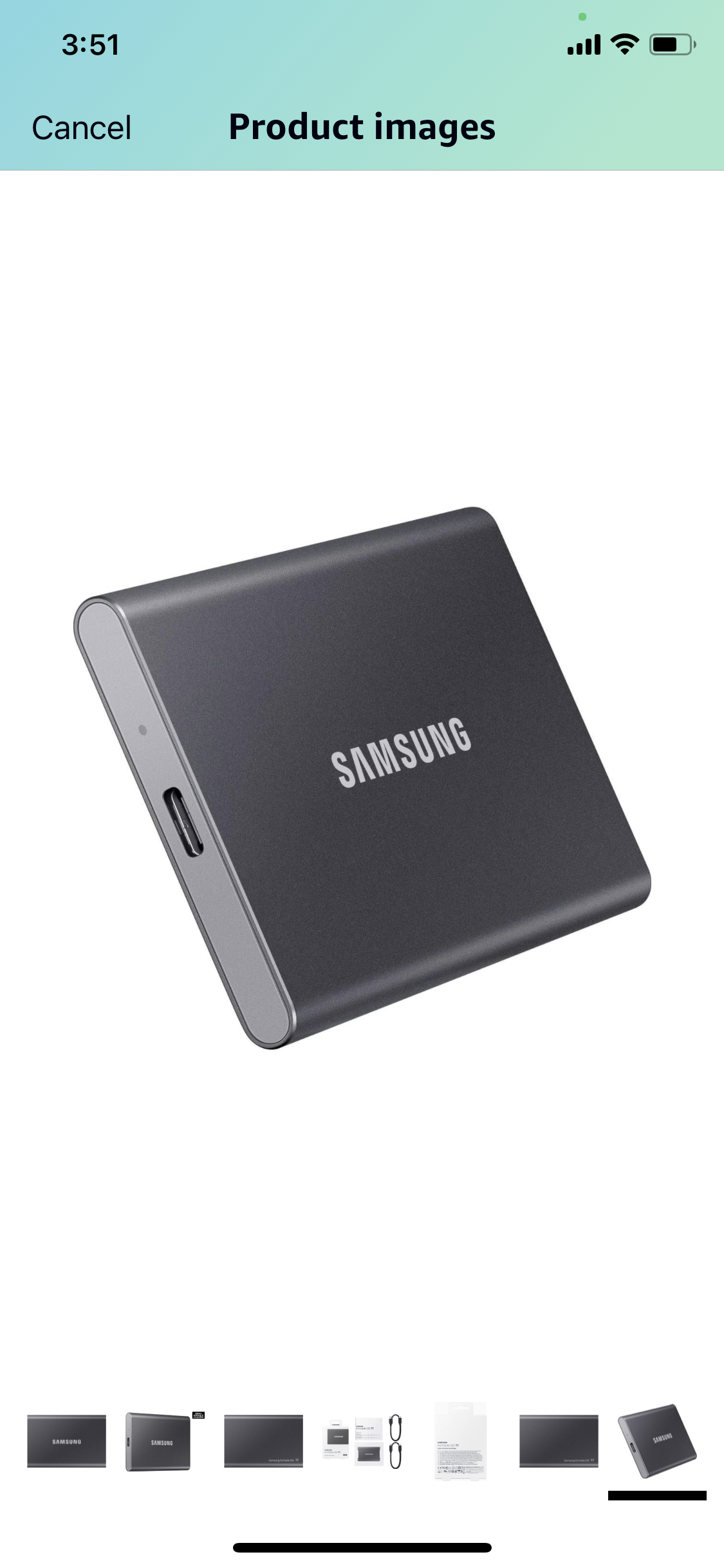 Samsung T7 Portable SSD - 2 TB - USB 3.2 Gen.2 Externe SSD Titan Gray (MU-PC2T0T/WW)