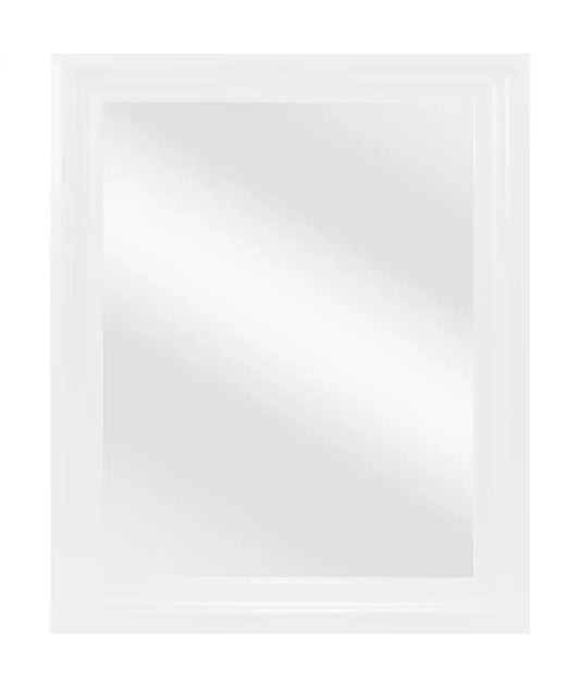 23.5 in. W x 28.5 in. H Rectangular PS Framed Wall Bathroom Vanity Mirror in White (Screws Not Included)-Glacier Bay