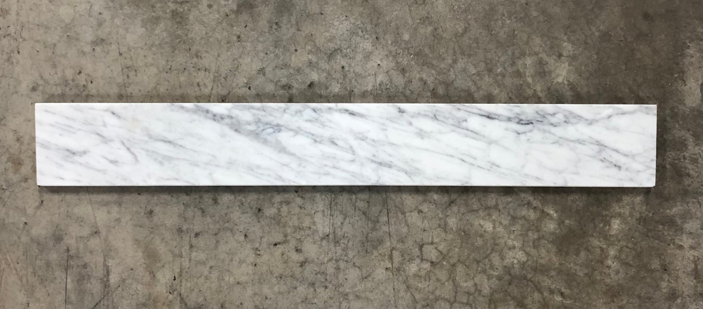 251WH 30 in. W x 4 in. H Carrara Marble Vanity Top Marble Backsplash in White - 1 pack