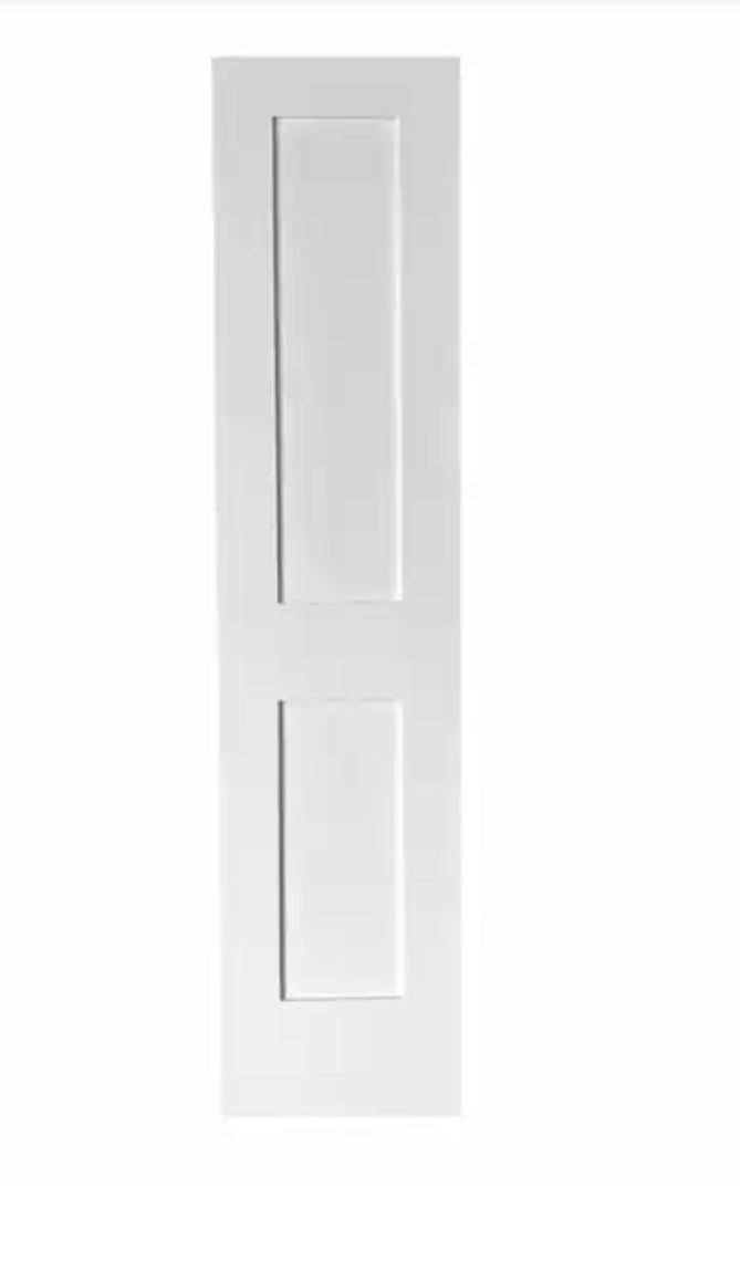 18 in. x 80 in. Double Panel Solid Core White Composite Primed Smooth Texture Interior Door Slab