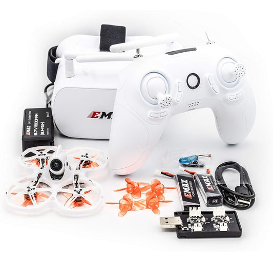 EMAX Tinyhawk 2 II RTF Kit FPV FRSKY Camera Racing Drone with Goggles and Controller for Kids and Beginners