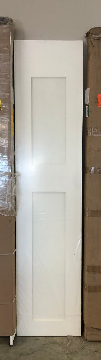 18 in. x 80 in. Double Panel Solid Core White Composite Primed Smooth Texture Interior Door Slab