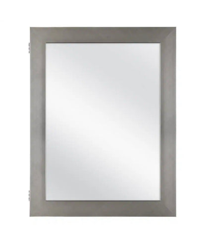 20 in. x 26 in. Recessed or Surface Mount Framed Medicine Cabinet in Pewter with Mirror- Glacier Bay