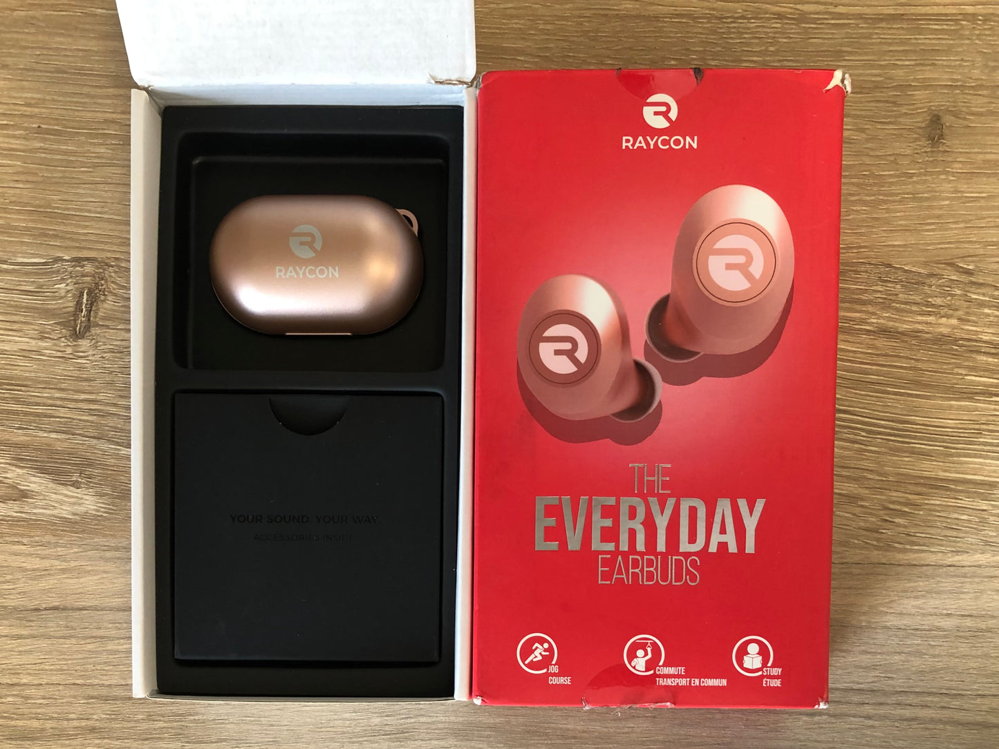 Raycon Everyday Bluetooth Wireless Earbuds (2023 Edition) with Microphone- Stereo Sound in-Ear Bluetooth Headset True Wireless Earbuds 32 Hours Playtime (ROSE GOLD)