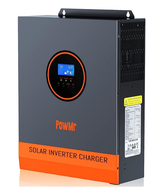 3000W Solar Inverter 24V to 110V,Pure Sine Wave Power Hybrid Inverter 3000 watt Built-in 80A MPPT Charge Controller Max PV Input 4KW 450V, for 24V Lead-Acid/Lithium Battery