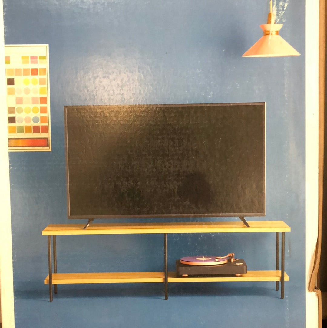 Room Essential Wood and Metal TV Stand