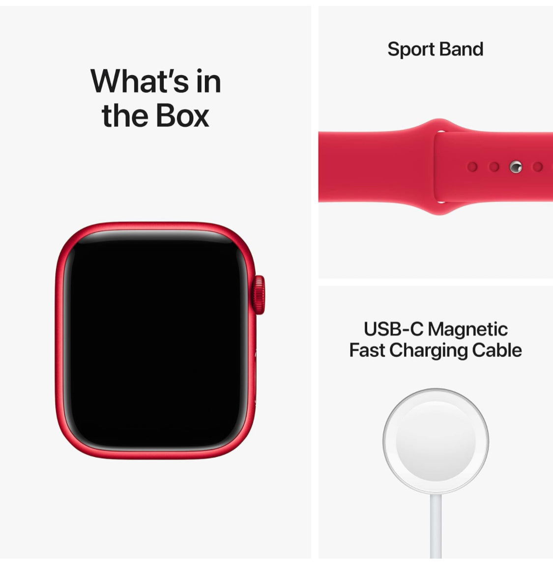 Apple Watch Series 8 [GPS, 45mm] - Red Aluminum Case with Red Sport Band, M/L