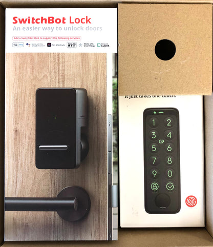 SwitchBot WiFi Smart Lock with Keypad Touch, Fingerprint Keyless Entry Door Lock, Bluetooth Electronic Deadbolt, Remote Control, IP65 Weatherproofing, Fits Your Existing Deadbolt