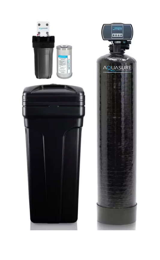 AQUASURE Harmony Series 64,000 Grain Water Softener with Fine Mesh Resin for Iron Removal