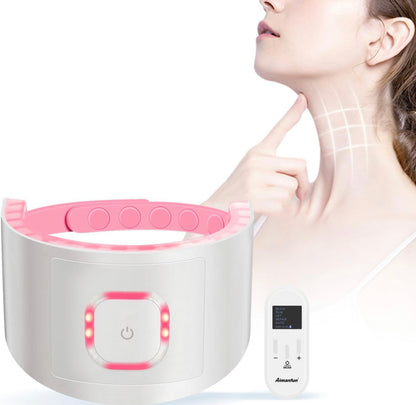 Neck Skin Tightening Machine, Neck Firming Device, Portable Neck Skincare Massage with Red Green Light, Neck Wrinkle Remover