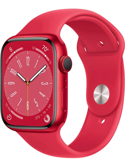 Apple Watch Series 8 [GPS, 45mm] - Red Aluminum Case with Red Sport Band, M/L