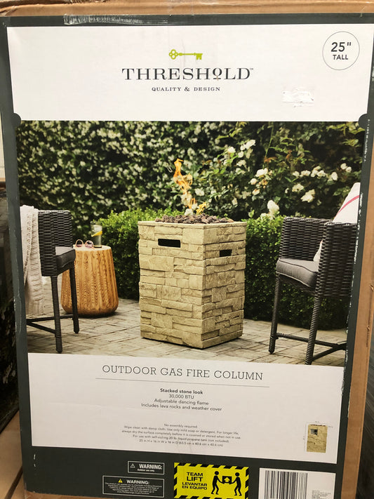 Threshold Gas Fire Column 25”